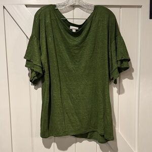 J. Jill Forest Green Short Sleeve Women's Tee